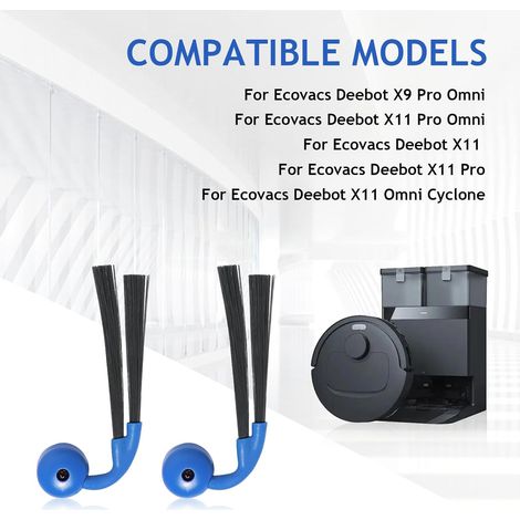 6 spazzole laterali di ricambio per accessori per aspirapolvere robot Ecovacs Deebot X9 Pro Omni, X11 Pro Omni, X11, X11 Pro, X11 Omni Cyclone, X11 Family (1/4)