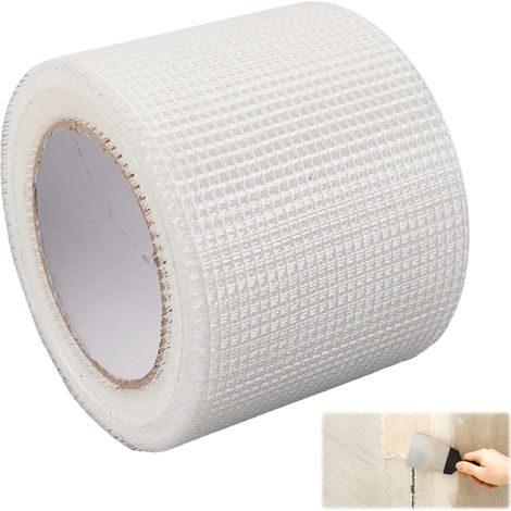 Glasfasergewebebandrolle (10 cm x 30 m), Netzgewebebänder Glasfaser-Reparaturband, selbstklebendes Netzgewebe für Reparatur- und Füllarbeiten (1/5)