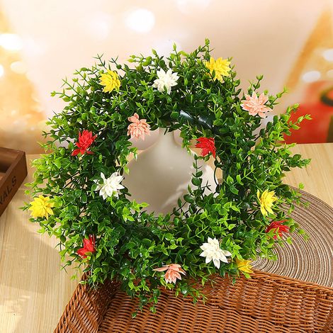 Guirlande Fausse Fleurs - Pour Porte D'Entrée Extérieure - Résistante Aux Intempéries - 1 Pièce (1/4)