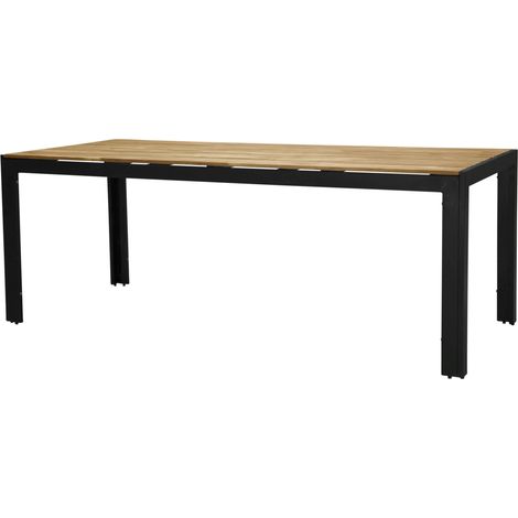 Bois Esstisch natur, schwarz.