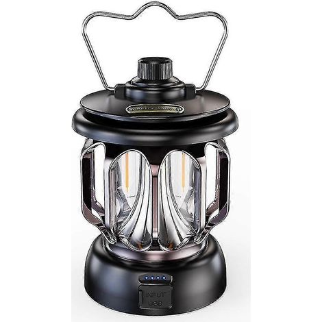 Lampe de camping LED rétro style cheval, 3500 mA, portable, rechargeable par USB. (1/5)