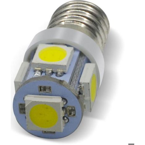 Ampoule Led E10 - 9 V - Blanc Froid - 0 5 W - 40 Lm - Pour Instruments Et Lampes Miniatures - Lot De 10 (1/5)