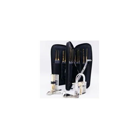 Kit de Crochetage Serrure, 24-Pièce Lock Picking Kit, Outils de D’entraînement pour Serruriers Débutant et Pro (1/4)