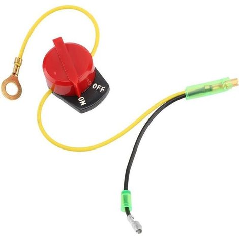 Moteur sur arrêt interrupteur d'arrêt, moteur sur arrêt interrupteur d'arrêt pour Honda Gx110 Gx120 Gx160 Gx200 Gx240 Gx270 Gx340 Gx390 accessoires de tondeuse à gazon Honda Interrupteur d'arrêt du mo (1/4)