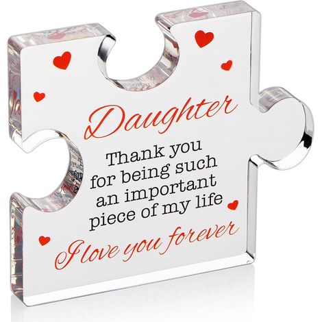 Bloc Acrylique - Puzzle Personnalisé Pour Fille - Décoration Intérieure - 2,7 x 3,14 x 0,4 Pouces - 1 Pièce (1/5)