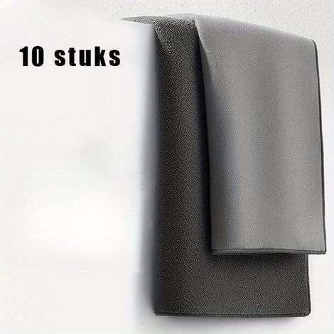 Mikrofasertücher 10 Stück 30 x 30 cm Grau Für Fenster, Auto und zum Polieren Trocken und Reinigungstuch (1/5)