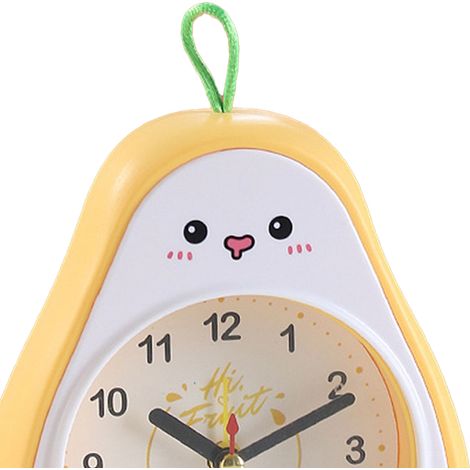 Wecker mit Cartoon-Fruchtmotiv, Kindergeschenk, Avocado-Wecker, Dekoartikel, Geschenk für Studenten, Tischuhr, Kristallbirne (1/5)