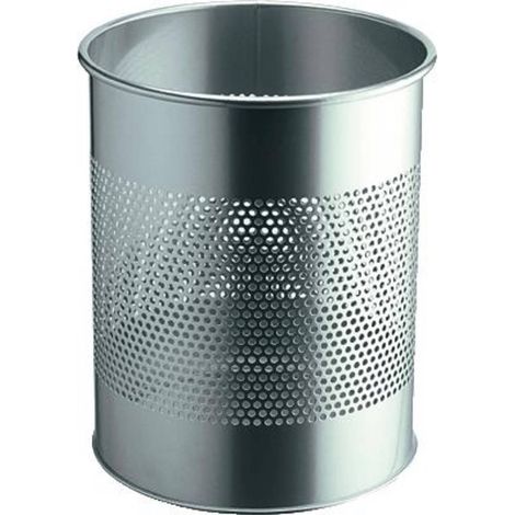 Durable 3310 331023 Cestino per la carta 15 l (Ø x A) 260 mm x 315 mm Metallo Argento 1 pz.