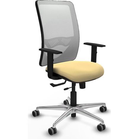 Fauteuil de bureau piqueras y crespo Zulema crème cuir synthétique (1/2)