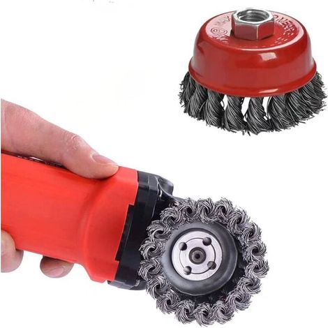 Tête Brosse Désherbage, pour Débroussailleuse, Plateau Désherbage en Fil d'acier Universel(75MM) (1/5)