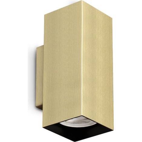 Ideal Lux applique Look 2 luci GU10 ottone alluminio vetro
