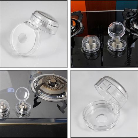 6 pièces Protections Transparentes pour Boutons de Cuisinière - Sécurité Enfants, Résistantes à la Chaleur pour Gazinière et Four (1/5)