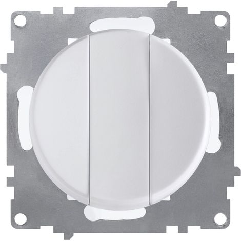 Interrupteur triple encastré 1 voie – Simple allumage avec témoin lumineux LED – Blanc pour éclairage salle de bains et salon