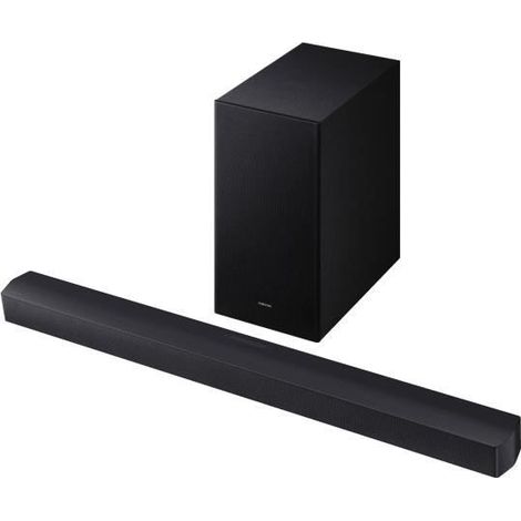 SAMSUNG HW-B66CF - Barra de sonido Series 3.1ch - Subwoofer inalámbrico 6,5'' - Altavoz Central - Sonido Adaptativo Lite