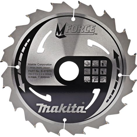 Lame a carburo "Mforce", per legno, per seghe circolari MAKITA