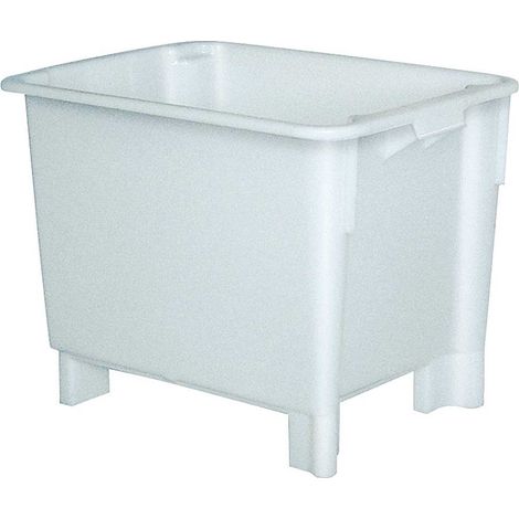 BRB Drehstapelbehälter, LxBxH 800x600x600 mm, 170 Liter, weiß, lebensmittelecht