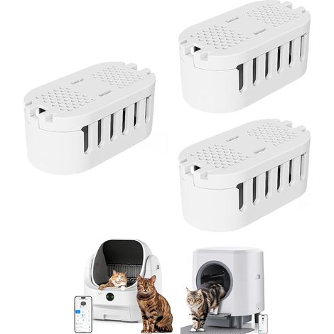 Set of 3 Deodorizers Compatible with Automatic Litter Tray Ellenpent CH-ICB019 CH-ICB020 Natural Oils Odor Control