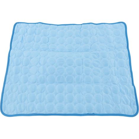 Atmungsaktive, faltbare und wiederverwendbare Kühlmatte für Haustiere – ideal für den Sommer – für Hunde und Katzen – Größe L – Blau (1/5)