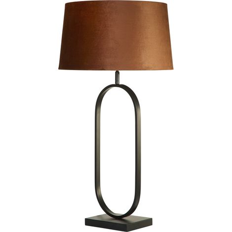 Lampe de table Modish Noir avec capuche orange - EU94101OR (1/3)