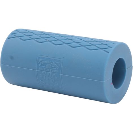 Poignées d'haltères standard en silicone haute densité antidérapant, bleues, pour musculation et fitness. (1/5)