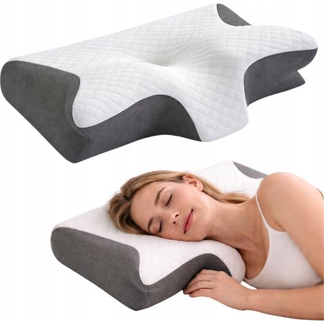 Oreiller orthopédique de sommeil, en mousse à mémoire de forme, profilé, respirant, 60 cm (1/5)