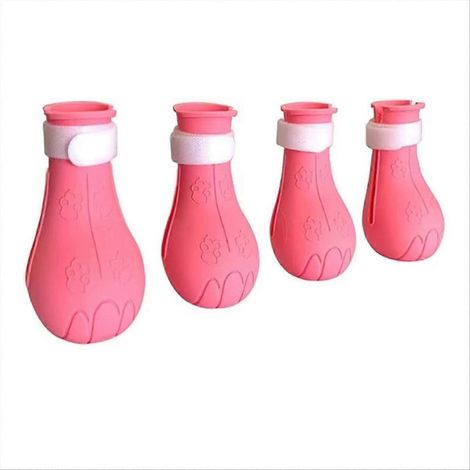 Lot de 4 pièces réglable Anti-Scratch Cat protecteur Boots pour Grooming Bathing (1/5)