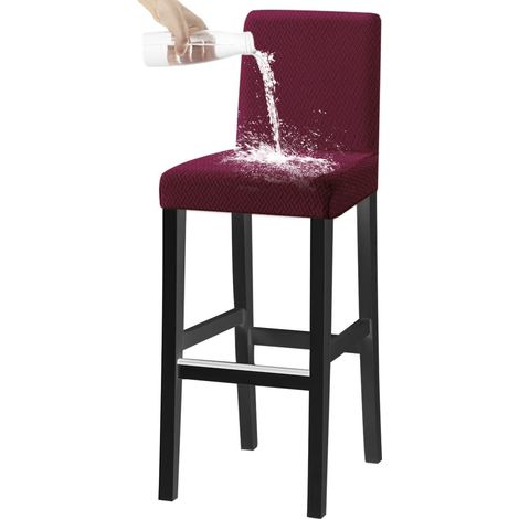 Housse de tabouret de bar extensible et lavable, protection imperméable, lot de 1 (1/5)