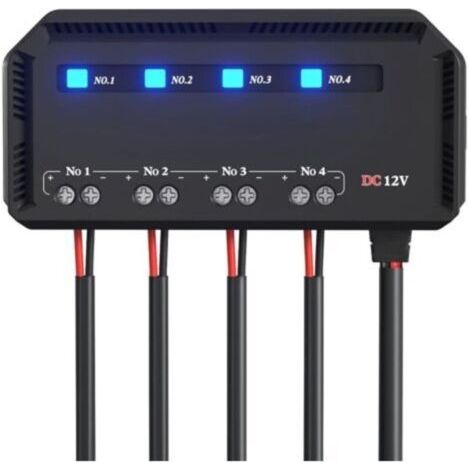 Blocs Fusible Lame ATC/ATO avec Relais, Porte Fusible Voiture 12v, 4 Voies Boîte à Fusibles, Boîte à Fusibles 12v, Porte-Fusible Indicateur LED pour Bateau, Fourgonnette et Voiture