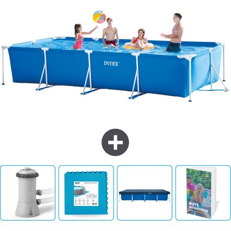 Intex Piscina con struttura Rettangolare - 450x220x84 cm - 7-pezzi  SCB124
