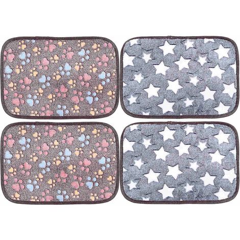 Lot de 4 tapis rafraîchissants pour animaux de compagnie, tapis rafraîchissants pour chiots, tapis de couchage pour animaux de compagnie (1/2)