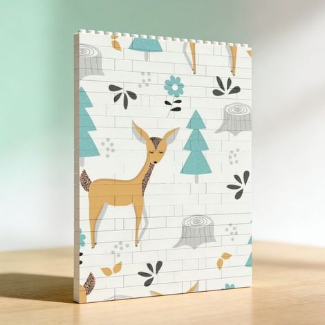 Cadre décoratif de couple en blocs de construction, cadeau d’anniversaire (1/5)