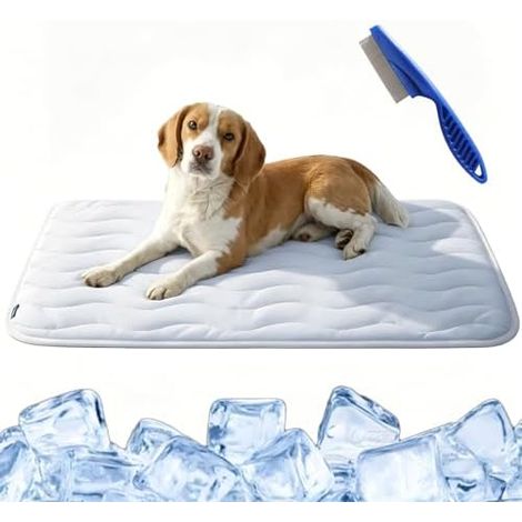 Pfotenchill Kühlmatte, PfotenChill - Die Innovative Kühlmatte für Hunde, S/M/L/XL Pfoten chill kühlmatte Hund, Sommer Kühldecke hundematte für Zuhause Unterwegs oder im Auto (Blau,150101cm) (1/5)
