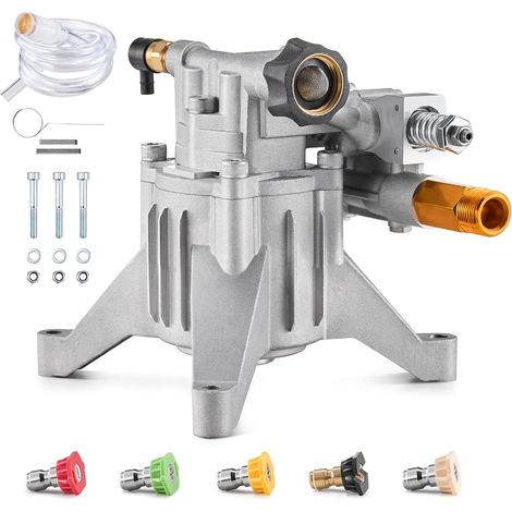 1 Pompe Nettoyeur Haute Pression 3300 PSI, Arbre Vertical 22,2 mm, Kit Remplacement 5 Buses, Aluminium, Compatible RYOBI Honda