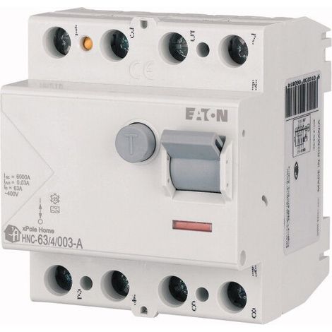 Interruttore differenziale Eaton xpole home hnc-63/4/003-a 63 A 0,03 A