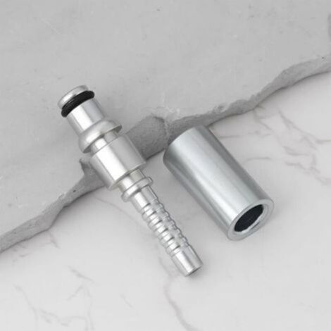 Raccord De Tuyau Haute Pression - 8,9 Mm - Fixation Rapide - Anti-fuite - Pour Nettoyeur Haute Pression - Lot De 2 (1/5)
