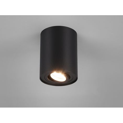 Deckenstrahler COOKIE Schwarz mit schwenkbarem GU10 Spot, Ø 9,6cm (1/5)