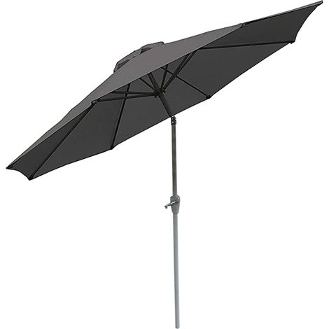 Ombrellone da giardino Ø 2,7m inclinabile poliestere/alluminio 5kg antracite 040003879