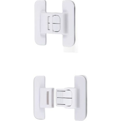 3 pièces de serrure de sécurité pour réfrigérateur, serrure anti-ouverture adhésive non poreuse pour portes de réfrigérateur et de four. (1/5)