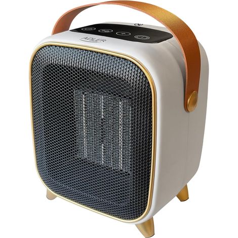 ADLEREUROPE MINI RADIATEUR SOUFFLANT EN CÉRAMIQUE 1000 W - MINUTERIE - LED AD 7762