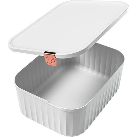 Sockenorganizer mit 10 Fächern, Trennwänden, platzsparende Sockenschublade für Zuhause, Schlafzimmer oder Studentenwohnheim, Weiß (1/5)