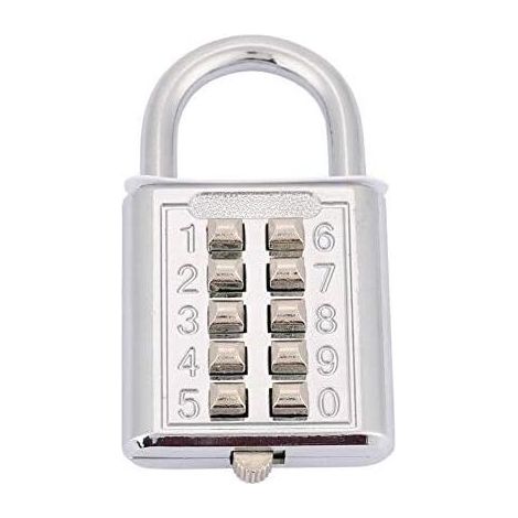 (3.5×5.6×1cm)Cadenas à Chiffres en Alliage de Zinc Serrure de Mot de Passe Serrure sans clé 10 claviers et Mot de Passe à 5 Chiffres (1/4)