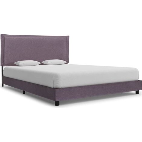 Bed Frame without Mattress Taupe Fabric 135x190 cm Double vidaXL (1/5)