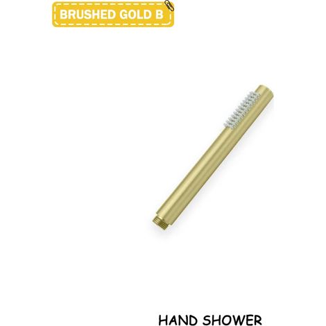 (B Gold Shower B) Accessoires de salle de bain de douche en laiton doré brossé, pommeau de douche rond ou carré haute pression pour baignoire et baignoire à main, économiseur d'eau, haute pression. (1/5)