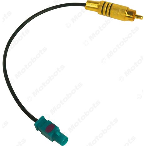 Câble adaptateur pour antenne de voiture RCA mâle vers FAKRA type Z mâle pour radio de navigation, câble adaptateur AV (1/4)