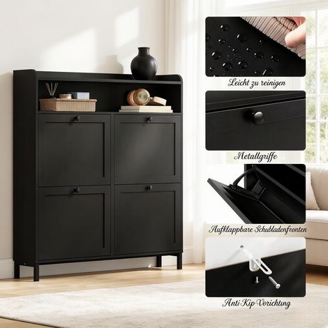 Meuble à chaussures pratique et élégant, meuble à chaussures étroit, meuble de rangement pour salon (meuble à chaussures uniquement) (1/4)