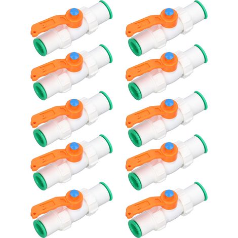 Raccord rapide à insertion directe pour tuyaux d'eau, lot de 10 vannes à bille 32mm, connecteurs instantanés à pousser, raccords de plomberie. (1/5)