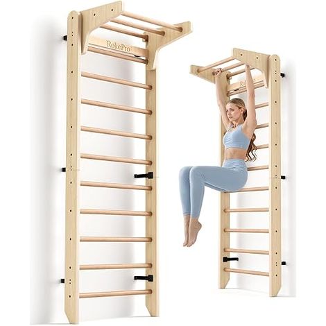Échelle suédoise Multifonction Bois Fixation Murale Enfants Adultes (1/5)