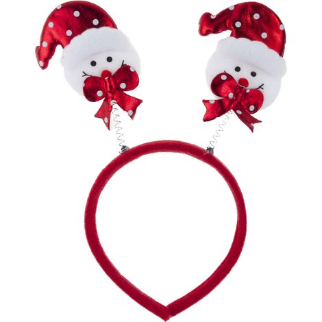 TG59748 Fascia per capelli natalizia con pupazzi di neve, allegro pupazzo di neve di Babbo Natale per Natale (1/5)