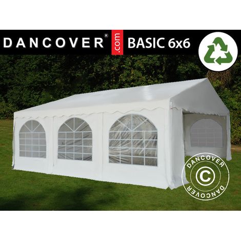Marquee Basic 6x6 m PVC 700, White - Dancover (1/2)