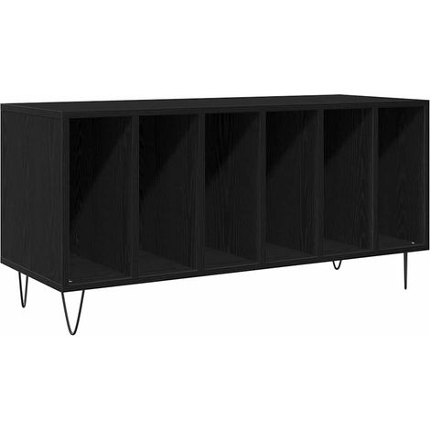 Maison Exclusive - Mueble para discos de vinilo Roble Negro 100 x